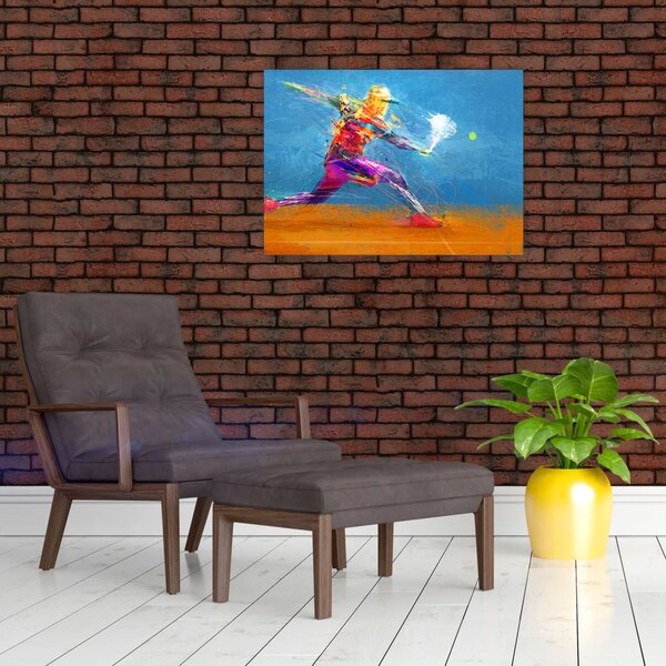 Slika - Poslikan teniški igralec (70x50 cm)