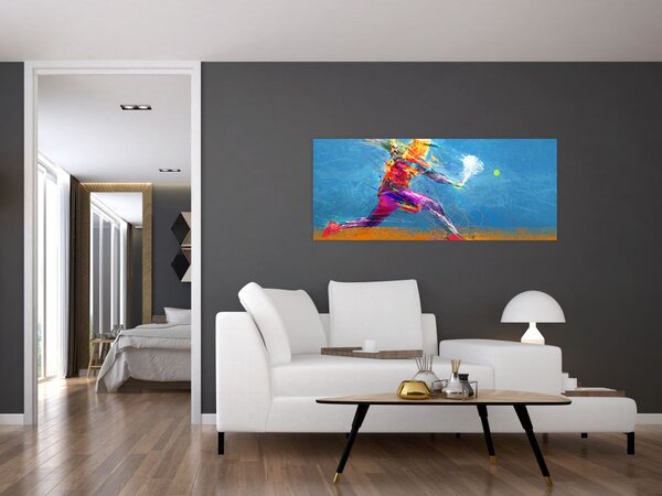 Slika - Poslikan teniški igralec (120x50 cm)