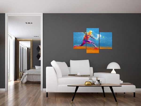 Slika - Poslikan teniški igralec (90x60 cm)