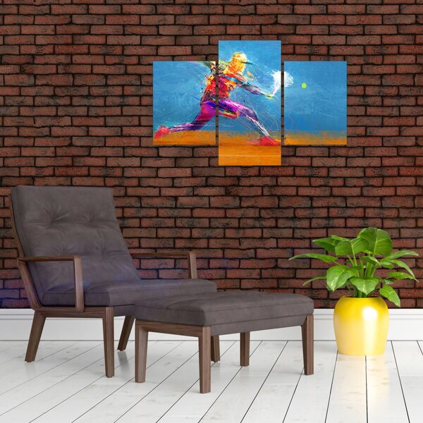 Slika - Poslikan teniški igralec (90x60 cm)