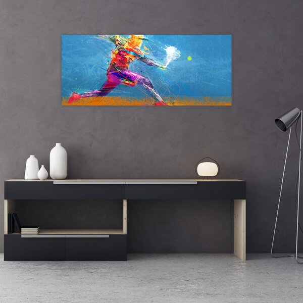 Slika - Poslikan teniški igralec (120x50 cm)