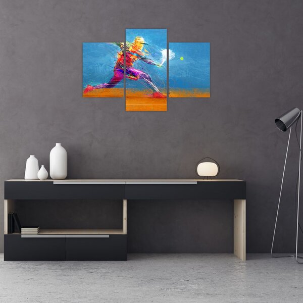 Slika - Poslikan teniški igralec (90x60 cm)