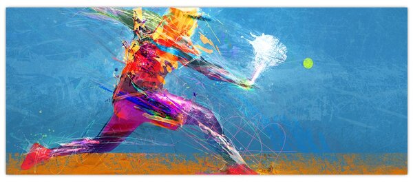 Slika - Poslikan teniški igralec (120x50 cm)