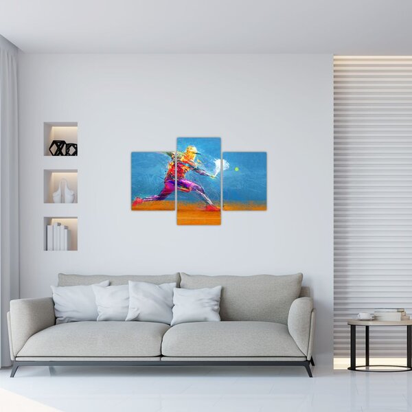 Slika - Poslikan teniški igralec (90x60 cm)