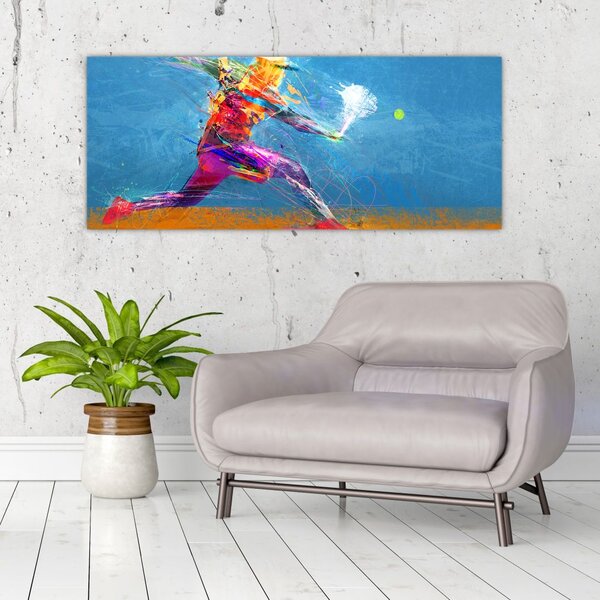 Slika - Poslikan teniški igralec (120x50 cm)
