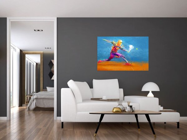 Slika - Poslikan teniški igralec (90x60 cm)