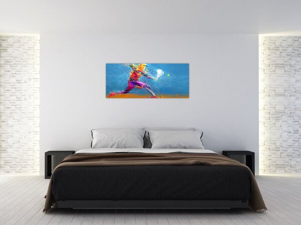 Slika - Poslikan teniški igralec (120x50 cm)
