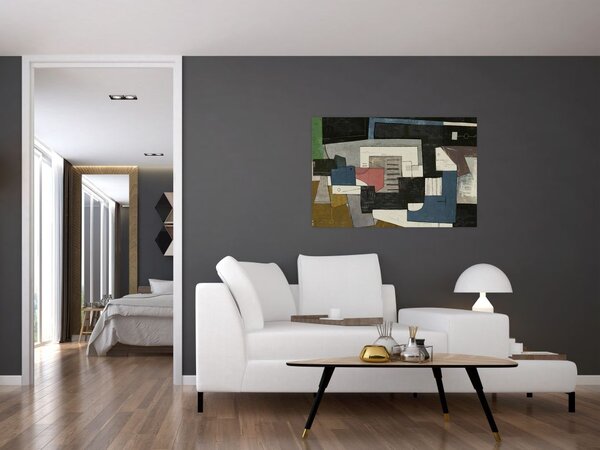 Slika - Abstrakcija, kubizem (90x60 cm)
