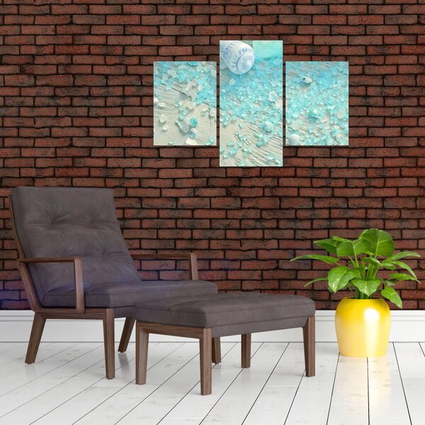 Slika - Morsko vzdušje v turkiznih odtenkih (90x60 cm)