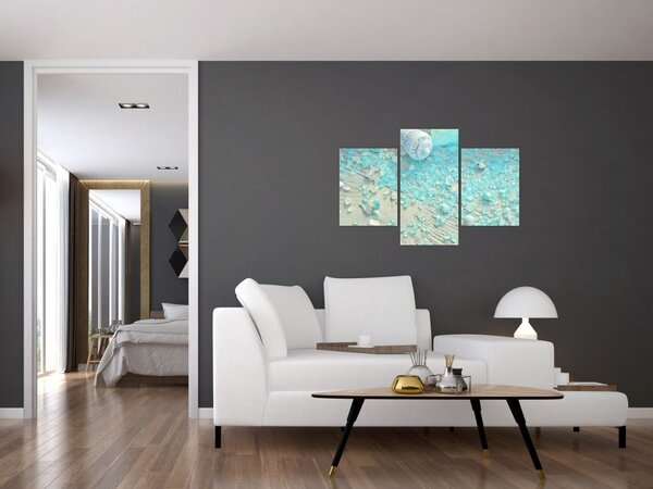 Slika - Morsko vzdušje v turkiznih odtenkih (90x60 cm)