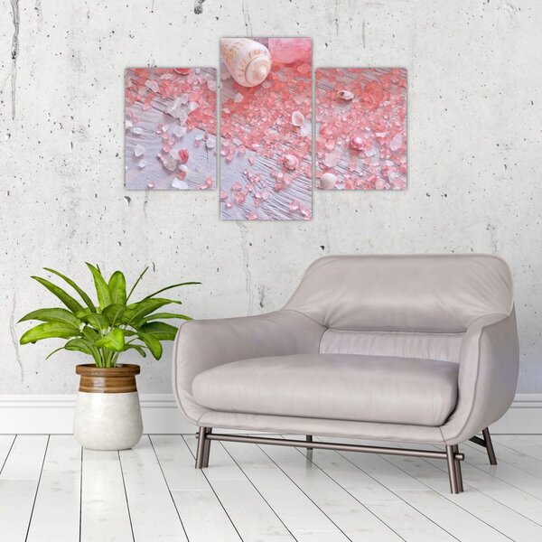 Slika - Obmorsko vzdušje v roza odtenkih (90x60 cm)