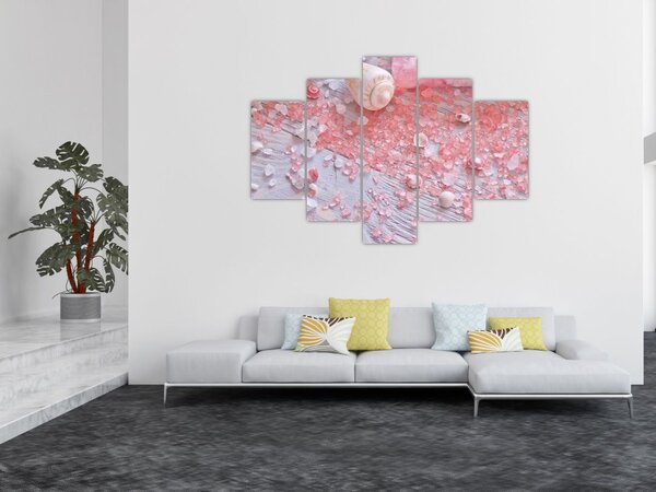 Slika - Obmorsko vzdušje v roza odtenkih (150x105 cm)