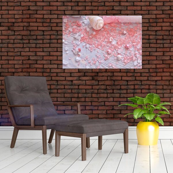 Slika - Obmorsko vzdušje v roza odtenkih (90x60 cm)