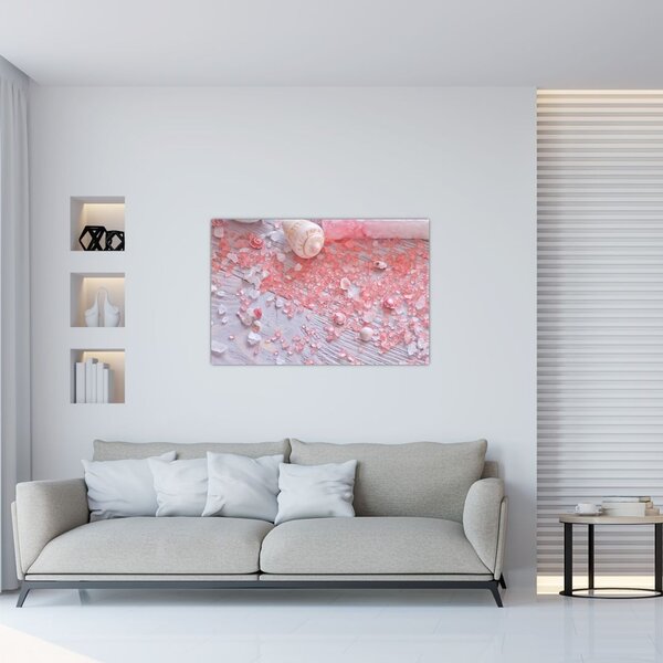 Slika - Obmorsko vzdušje v roza odtenkih (90x60 cm)