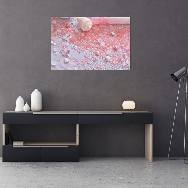 Slika - Obmorsko vzdušje v roza odtenkih (90x60 cm)