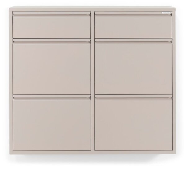 Smeđe-sivi metalni preklopni ormarić za cipele 98x86x15 cm Billy – Spinder Design