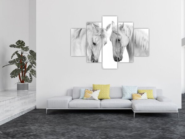 Slika belih konjev (150x105 cm)