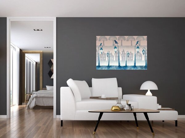 Slika - Krokarji stražijo mesto (90x60 cm)