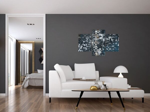 Slikanje s cvetličnim dekorjem (90x60 cm)