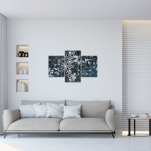 Slikanje s cvetličnim dekorjem (90x60 cm)