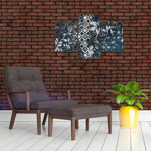 Slikanje s cvetličnim dekorjem (90x60 cm)