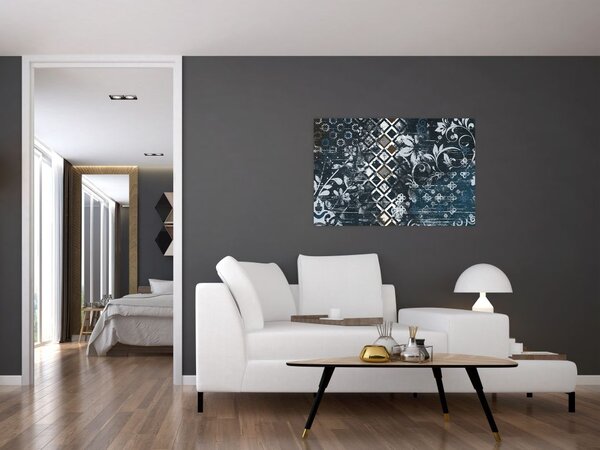 Slikanje s cvetličnim dekorjem (90x60 cm)