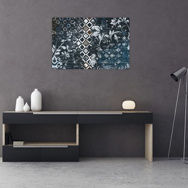 Slikanje s cvetličnim dekorjem (90x60 cm)