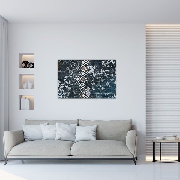 Slikanje s cvetličnim dekorjem (90x60 cm)