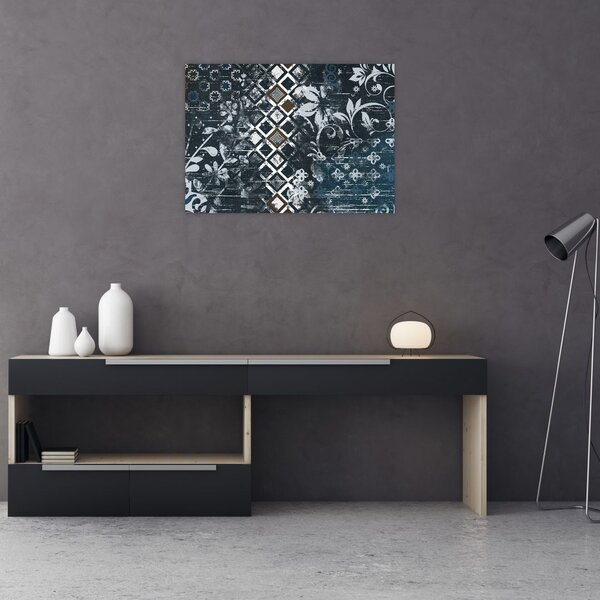 Slikanje s cvetličnim dekorjem (70x50 cm)