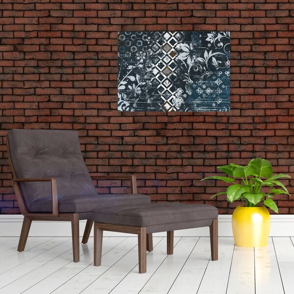 Slikanje s cvetličnim dekorjem (70x50 cm)