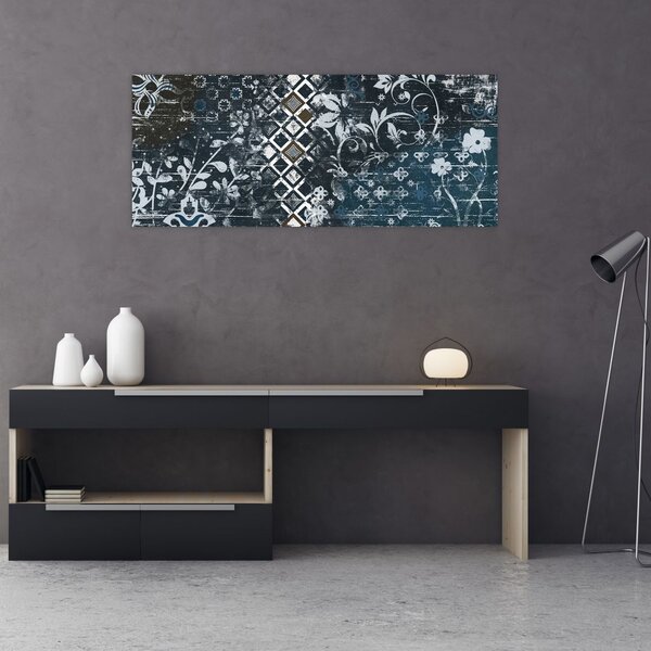 Slikanje s cvetličnim dekorjem (120x50 cm)