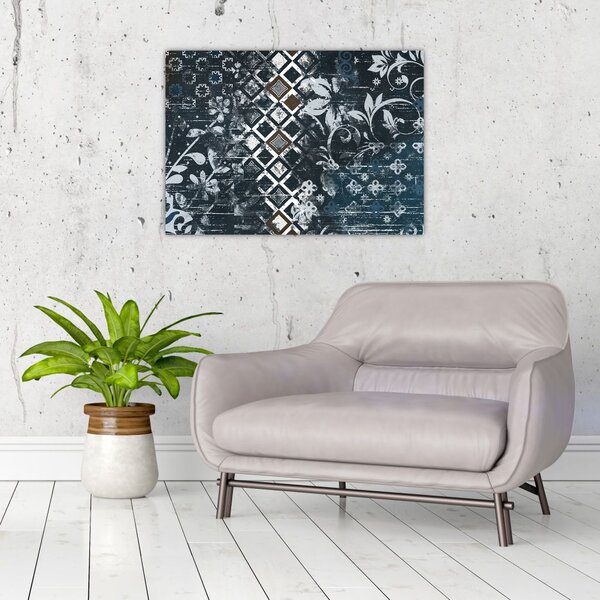 Slikanje s cvetličnim dekorjem (70x50 cm)
