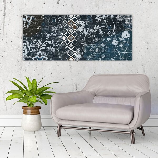 Slikanje s cvetličnim dekorjem (120x50 cm)