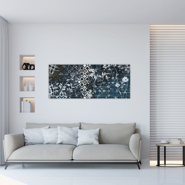 Slikanje s cvetličnim dekorjem (120x50 cm)