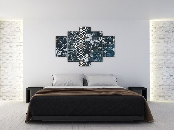 Slikanje s cvetličnim dekorjem (150x105 cm)