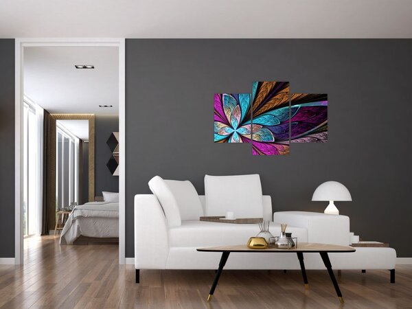 Slika - Abstrakcija, cvet (90x60 cm)