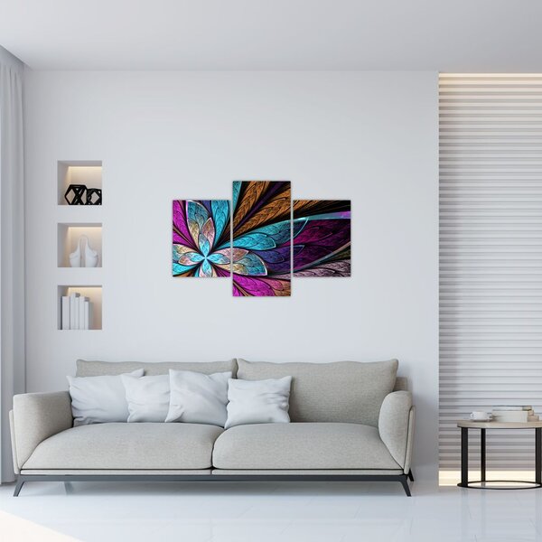 Slika - Abstrakcija, cvet (90x60 cm)