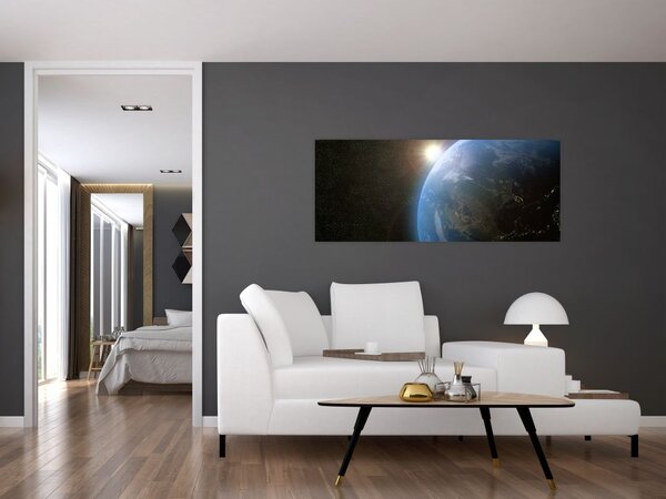 Slika zemlje iz vesolja (120x50 cm)
