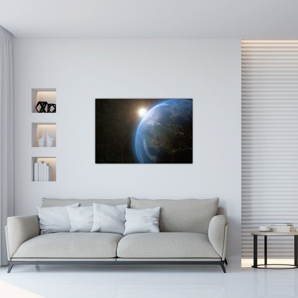Slika zemlje iz vesolja (90x60 cm)