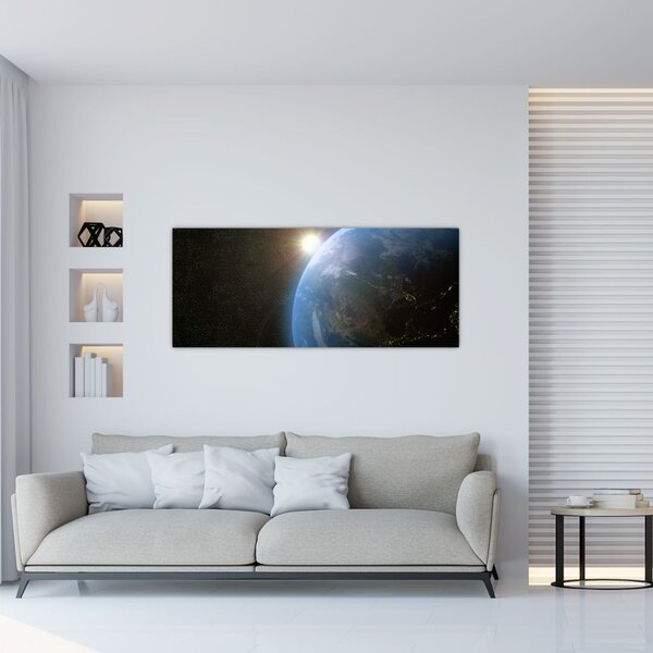 Slika zemlje iz vesolja (120x50 cm)