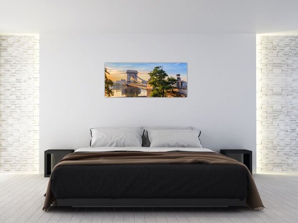 Slika - Most čez reko, Budimpešta, Madžarska (120x50 cm)