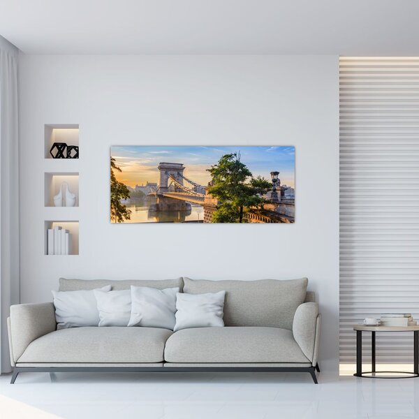Slika - Most čez reko, Budimpešta, Madžarska (120x50 cm)