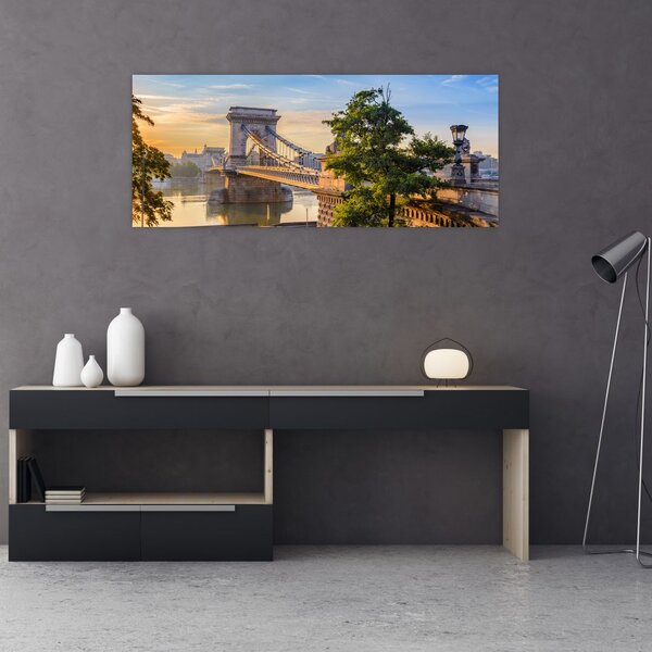Slika - Most čez reko, Budimpešta, Madžarska (120x50 cm)