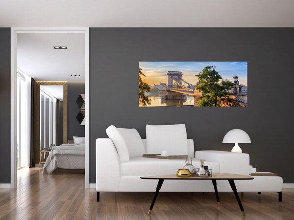 Slika - Most čez reko, Budimpešta, Madžarska (120x50 cm)