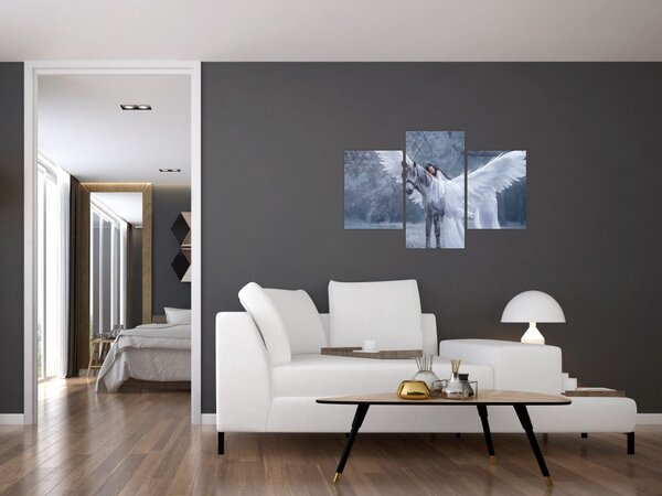 Slika dekleta na samorogu (90x60 cm)
