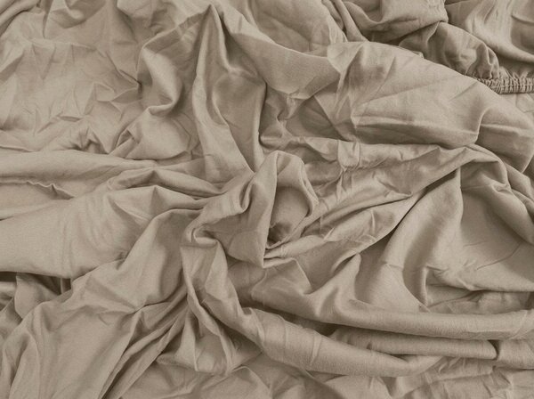 Jersey plahta svjetlo smeđa 180 x 200 cm
