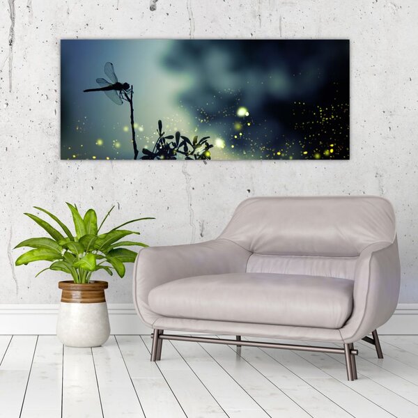 Slika - Kačji pastir v bleščeči noči (120x50 cm)