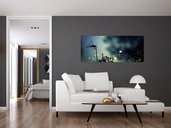 Slika - Kačji pastir v bleščeči noči (120x50 cm)