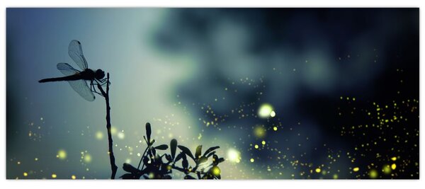 Slika - Kačji pastir v bleščeči noči (120x50 cm)