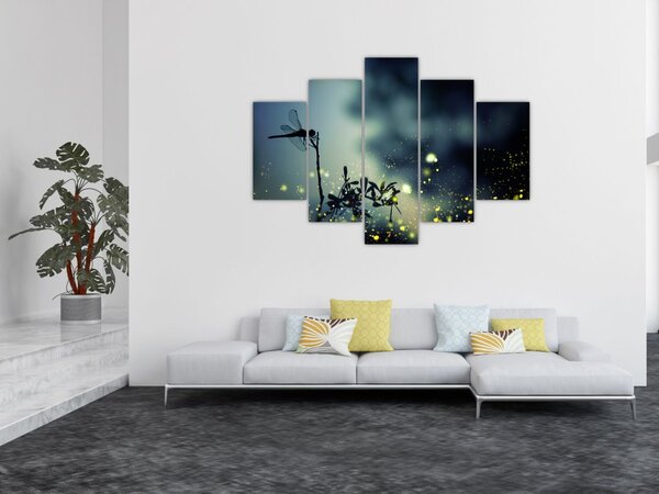 Slika - Kačji pastir v bleščeči noči (150x105 cm)